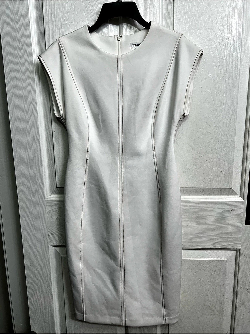 Calvin Klein Sleeveless Mini Dress in White Size 4 Like New